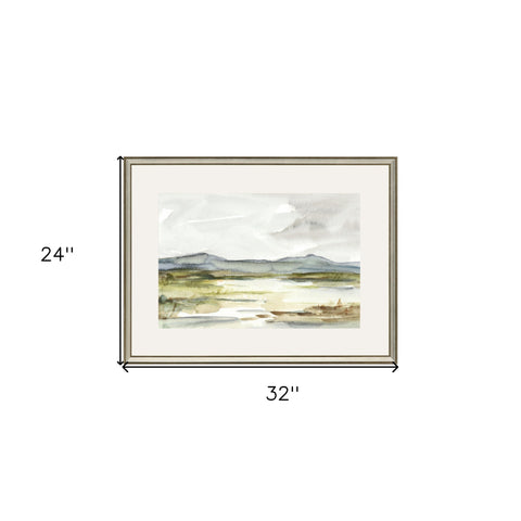 Overcast Wetland I Framed Art Silver Shadowbox Print Wall Art