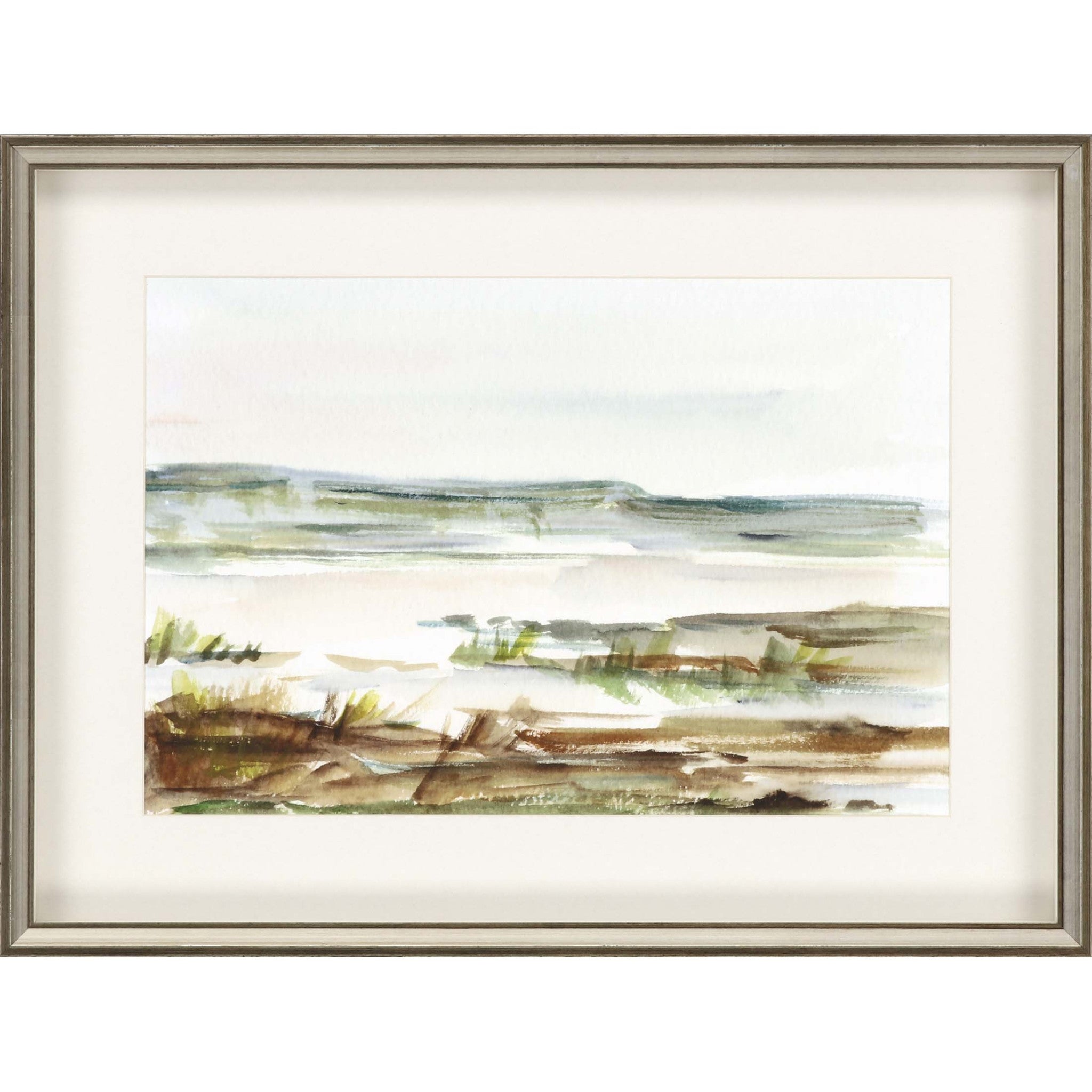 Overcast Wetland Ii Framed Art Silver Picture Frame Print Wall Art