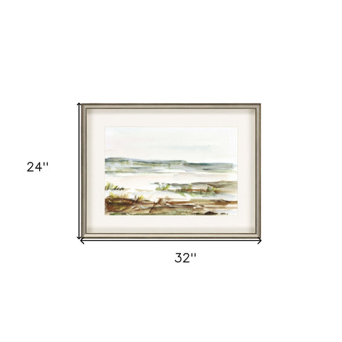 Overcast Wetland Ii Framed Art Silver Picture Frame Print Wall Art