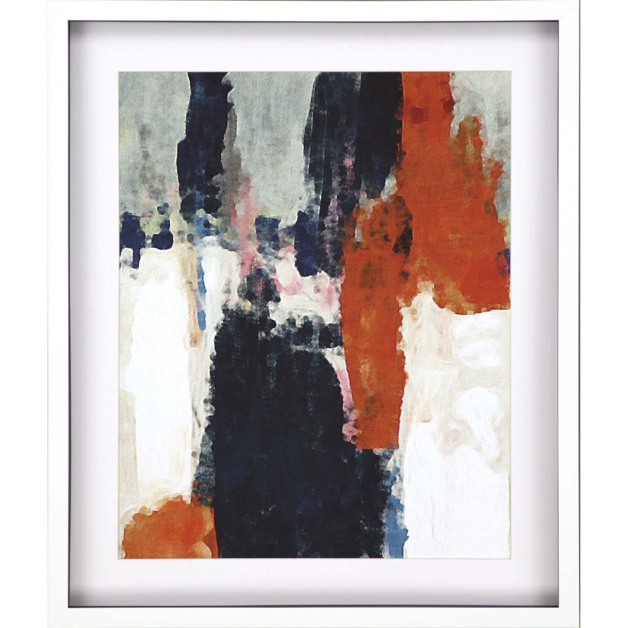 Orange Crush II White Shadowbox Print Wall Art