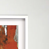 Orange Crush III Abstract White Shadowbox Print Wall Art