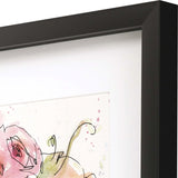 Floral Figure II Lady Blossom Black Shadowbox Print Wall Art