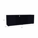 Black TV Stand Media Center with Two Cabinets