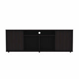 Black TV Stand Media Center with Two Cabinets