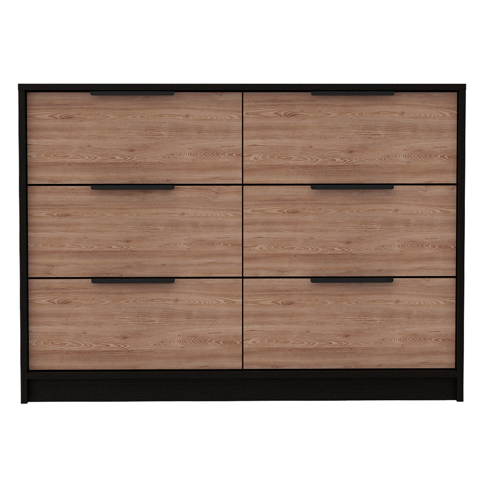 Modern Rustic Black and Natural Dresser