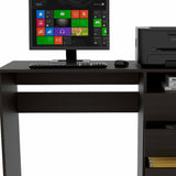 47" Black Computer Desk With Three Drawers