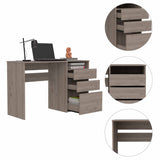 47" Light Gray Computer Desk With Three Drawers