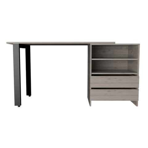 58" Light Gray Computer Desk