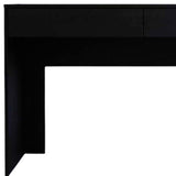 47" Black Computer Desk with Two Drawers