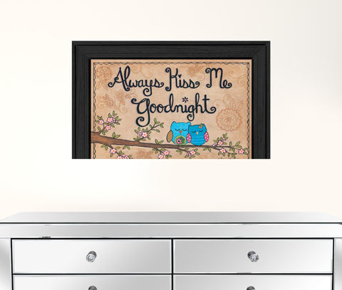 Always Kiss Me Good Night Black Print Wall Art