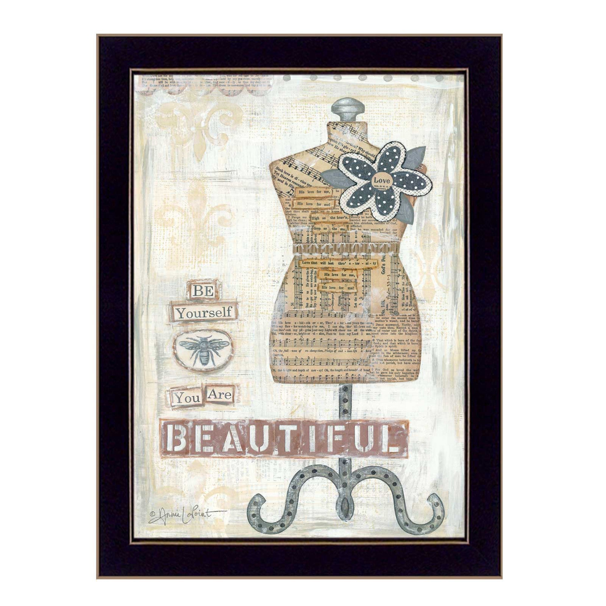 You are Beautiful Black Framed Print Wall Art