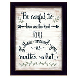 Be Careful 2 Black Framed Print Wall Art