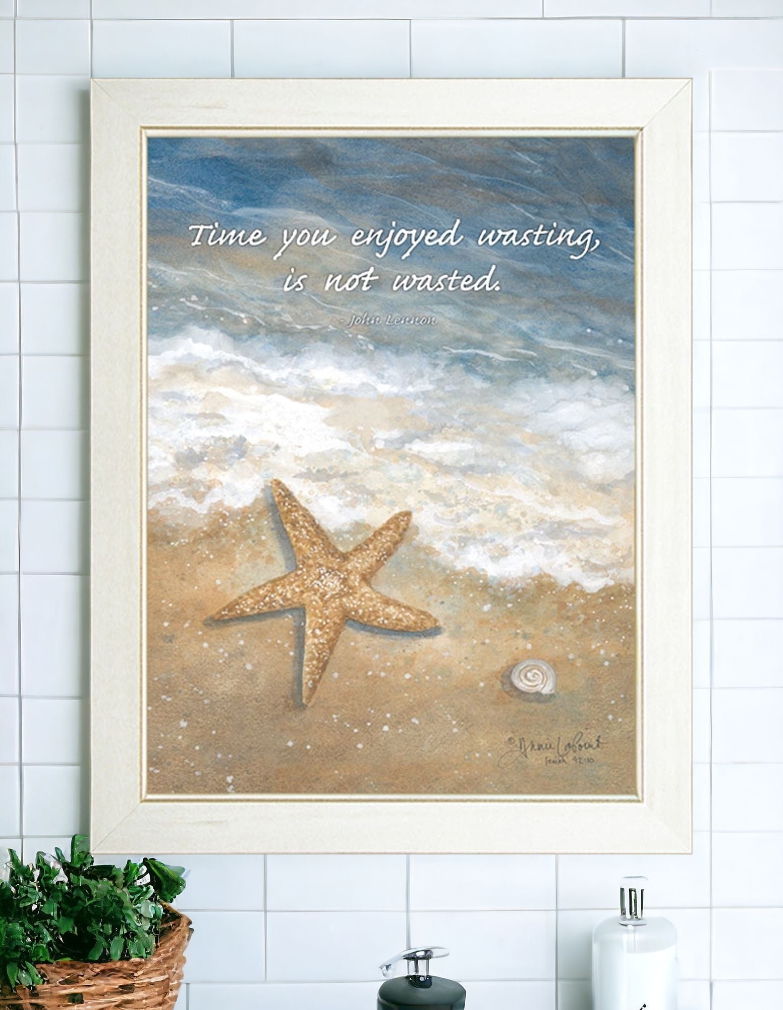 Time Wasted White Framed Print Wall Art