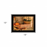 Autumn's Pumpkin Harvest Black Framed Print Wall Art