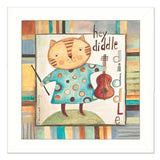 Hey Diddle Diddle White Framed Print Wall Art