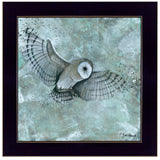 Simplicity Owl 3 Black Framed Print Wall Art