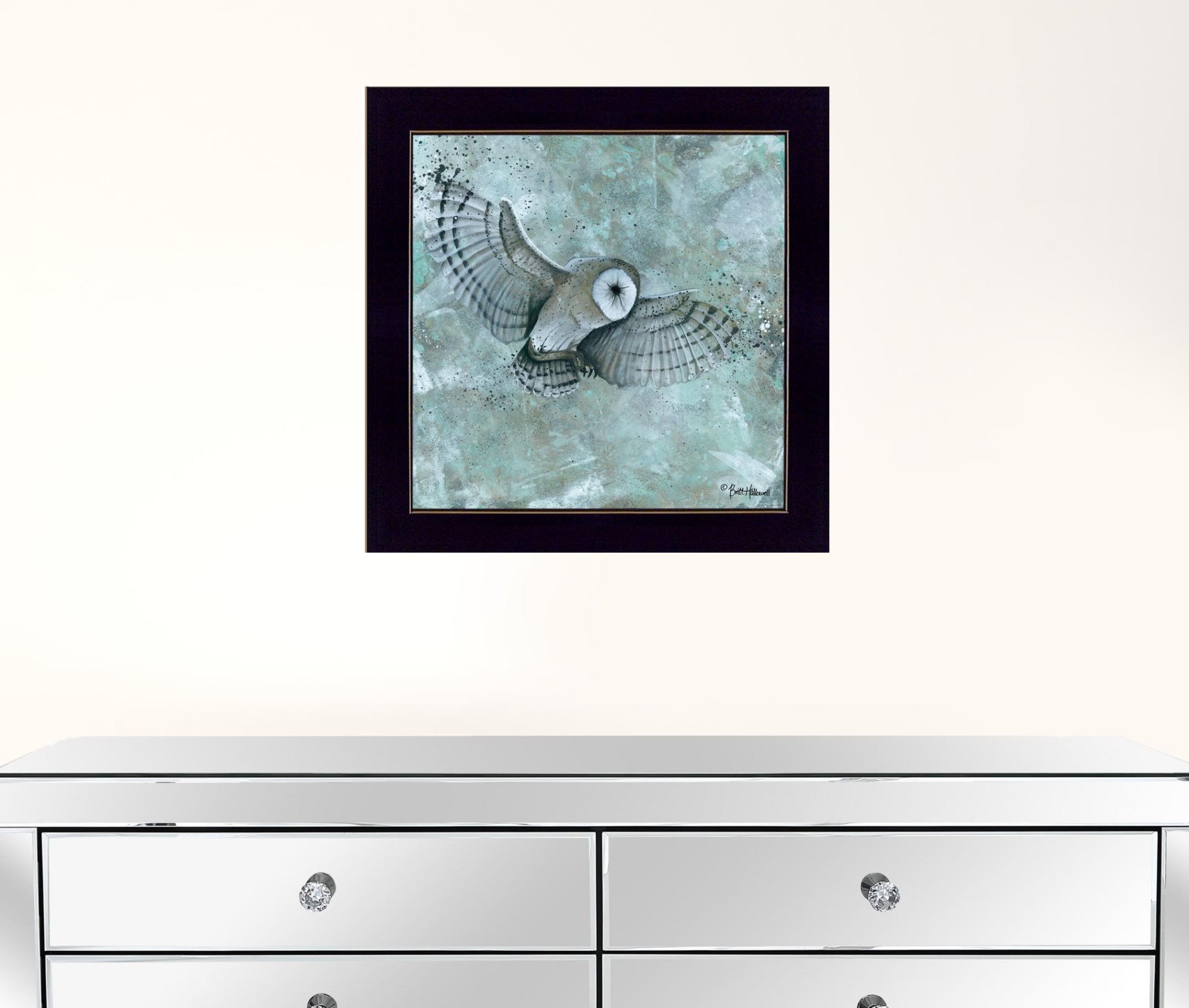 Simplicity Owl 3 Black Framed Print Wall Art