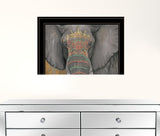 Tattooed Elephant Trunk Black Framed Print Wall Art