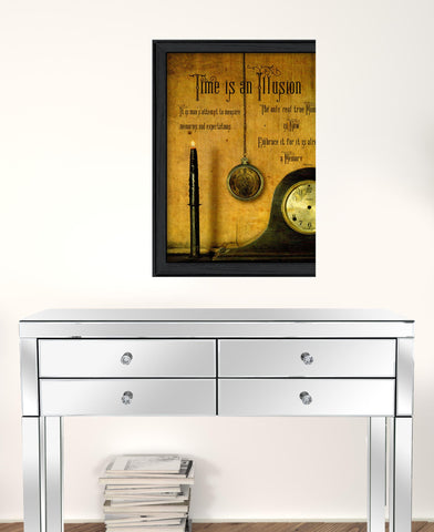 Time Black Framed Print Wall Art