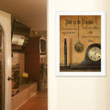 Time Is An Illusion 3 White Framed Print Wall Art