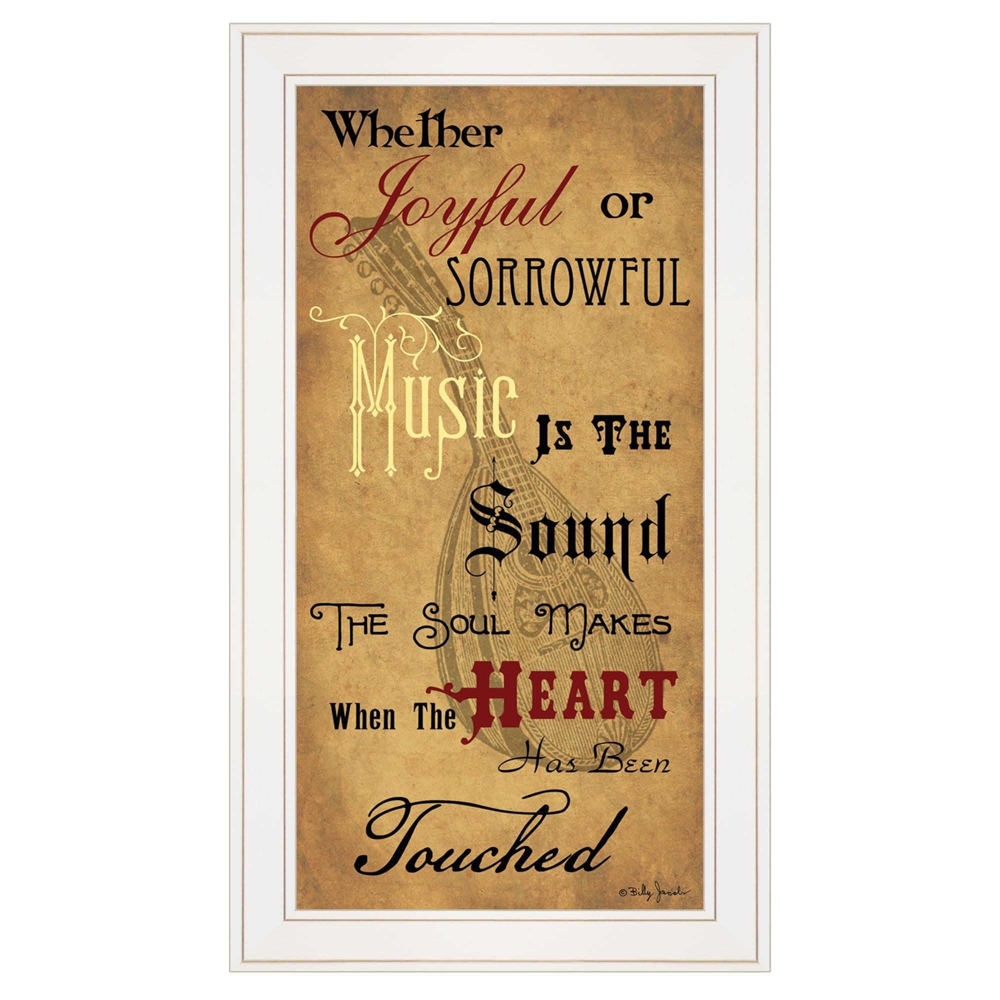 Sound Of The Soul 1 White Framed Print Wall Art