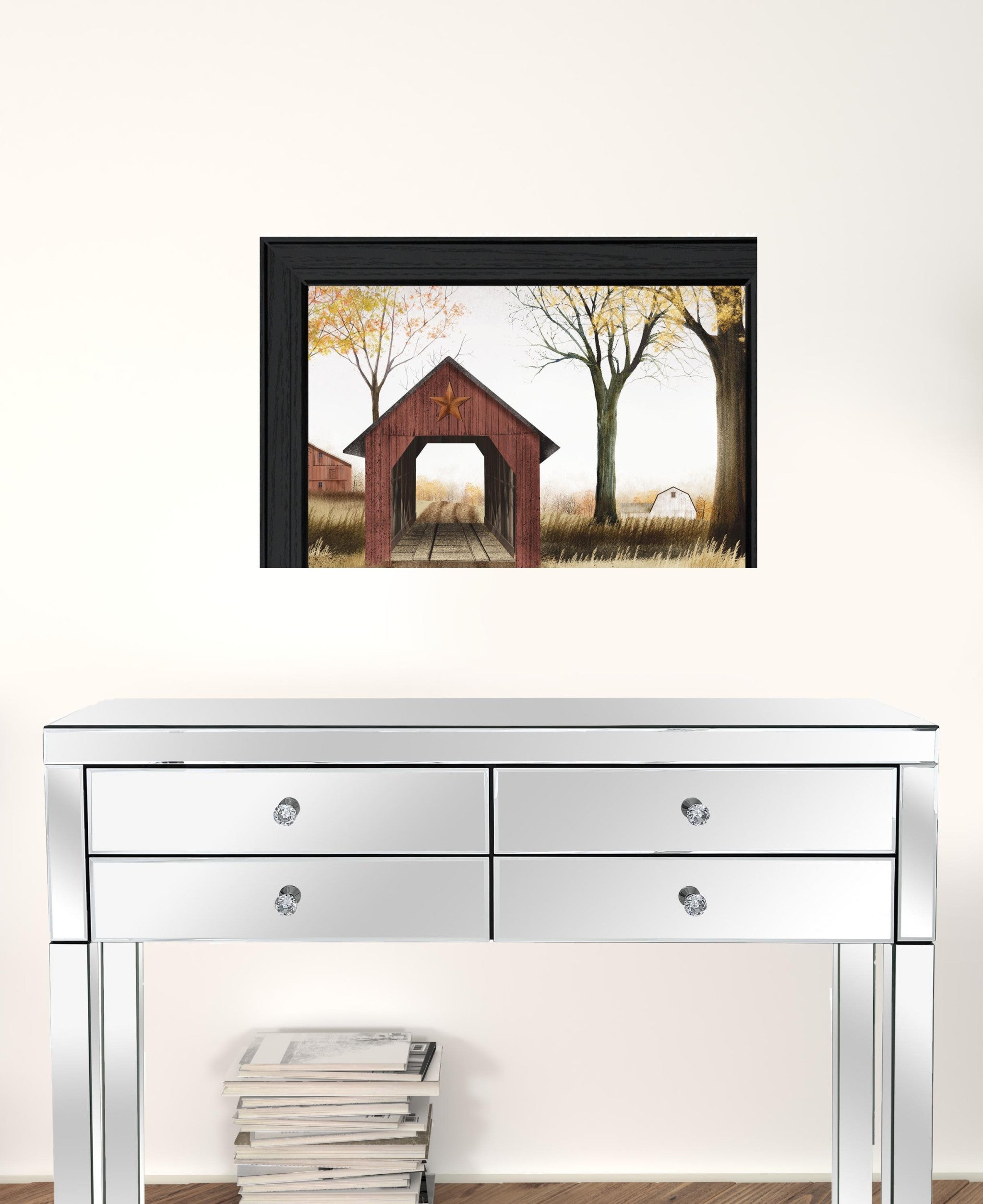 Bucks County Bridge 4 Black Framed Print Wall Art