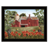 Summer Days 7 Black Framed Print Wall Art