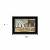 The Old Stone Barn 2 Black Framed Print Wall Art