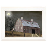 Midnight Moon 2 White Framed Print Wall Art