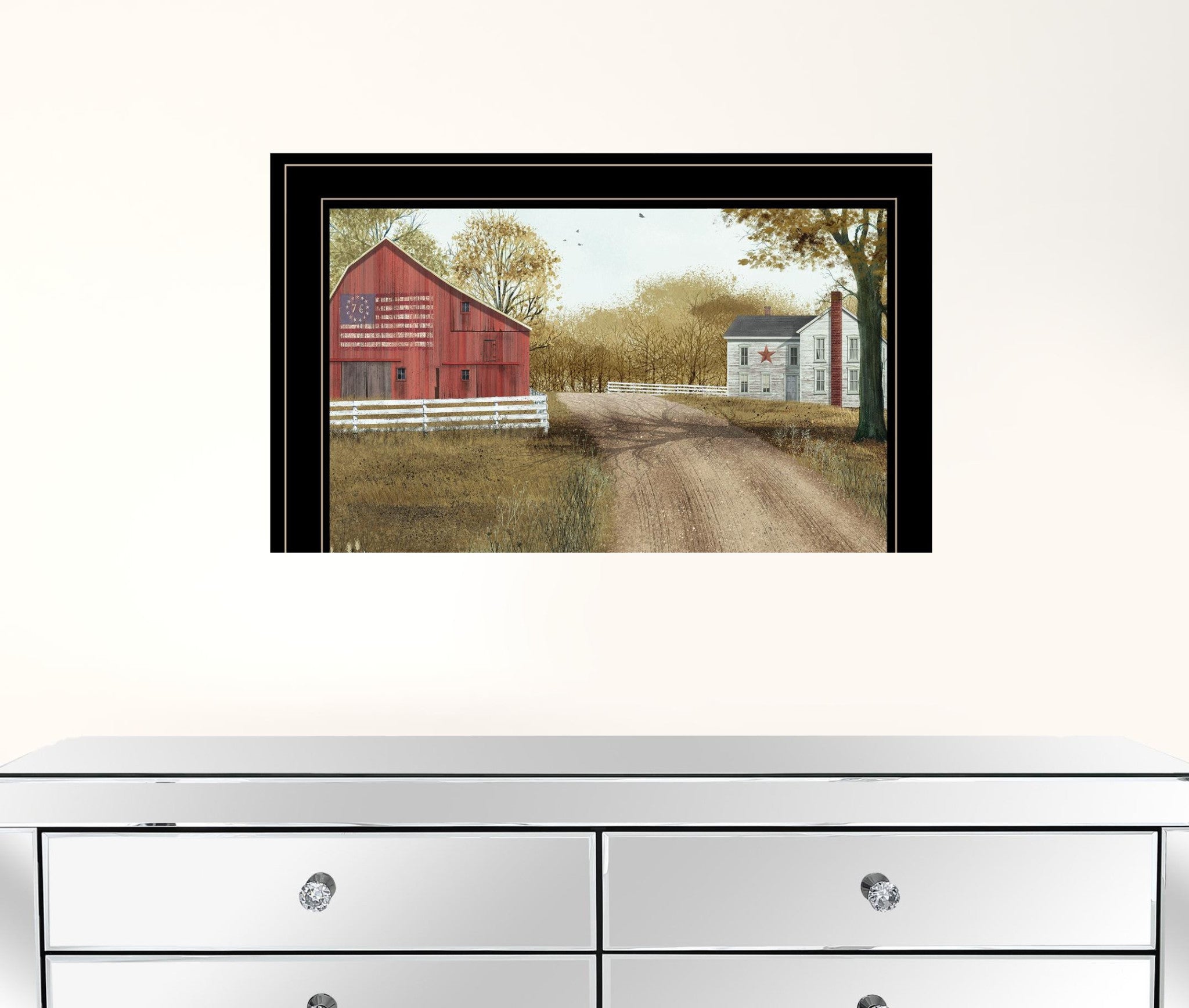 Summer In The Country 2 Black Framed Print Wall Art