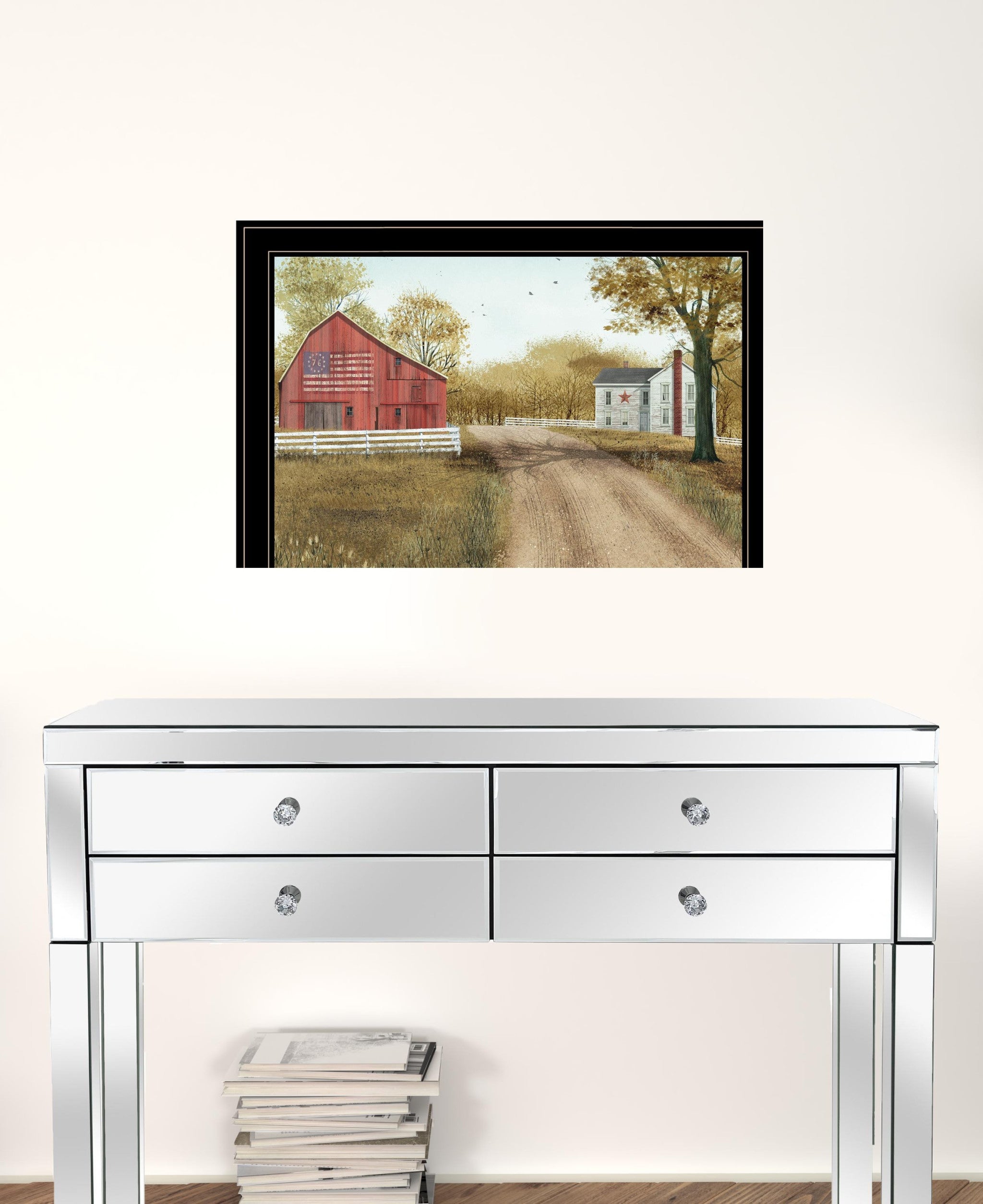 Summer In The Country 4 Black Framed Print Wall Art