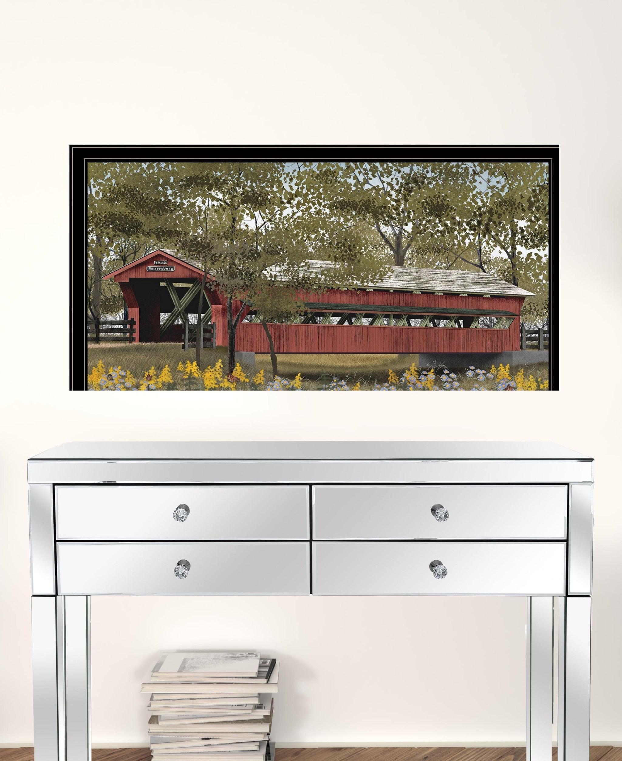 Pottersburg Bridge 7 Black Framed Print Wall Art