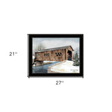 The Kissing Bridge 4 Black Framed Print Wall Art