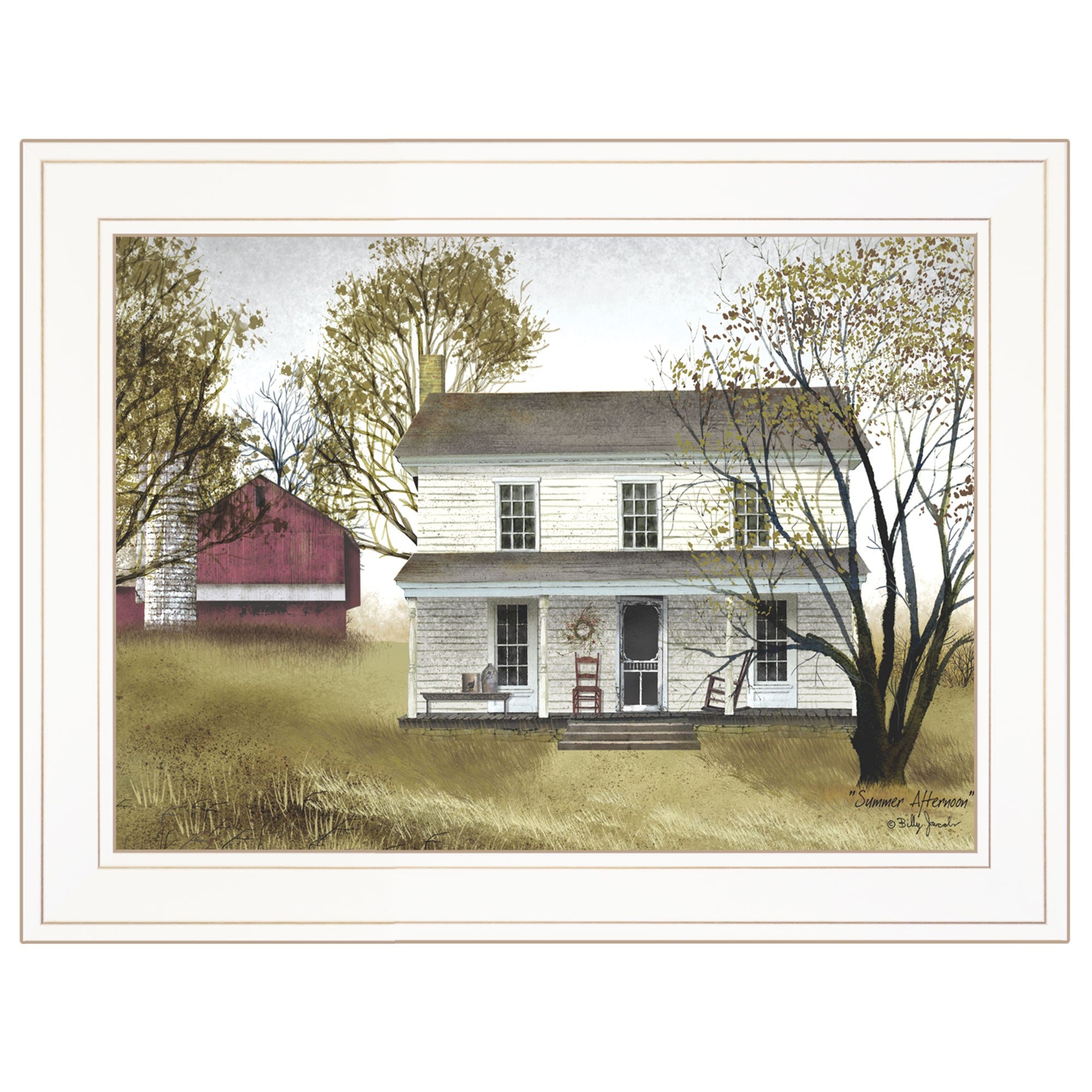 Summer Afternoon 2 White Framed Print Wall Art