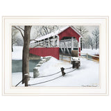 Crisp Winter Evening 1 White Framed Print Wall Art