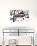 Crisp Winter Evening 3 White Framed Print Wall Art