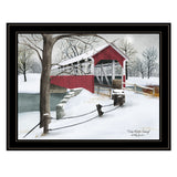 Crisp Winter Evening 4 Black Framed Print Wall Art