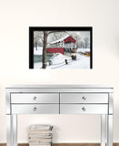 Crisp Winter Evening 4 Black Framed Print Wall Art