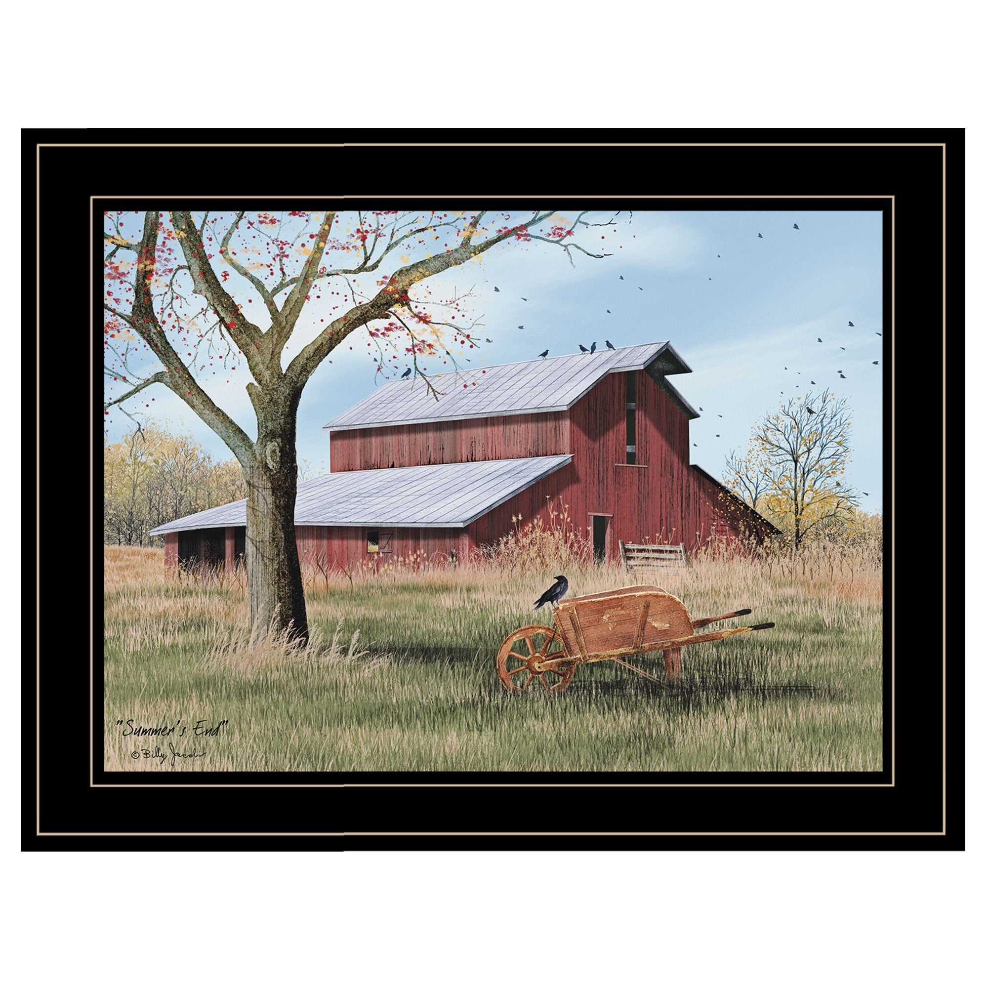 Summers End 2 Black Framed Print Wall Art