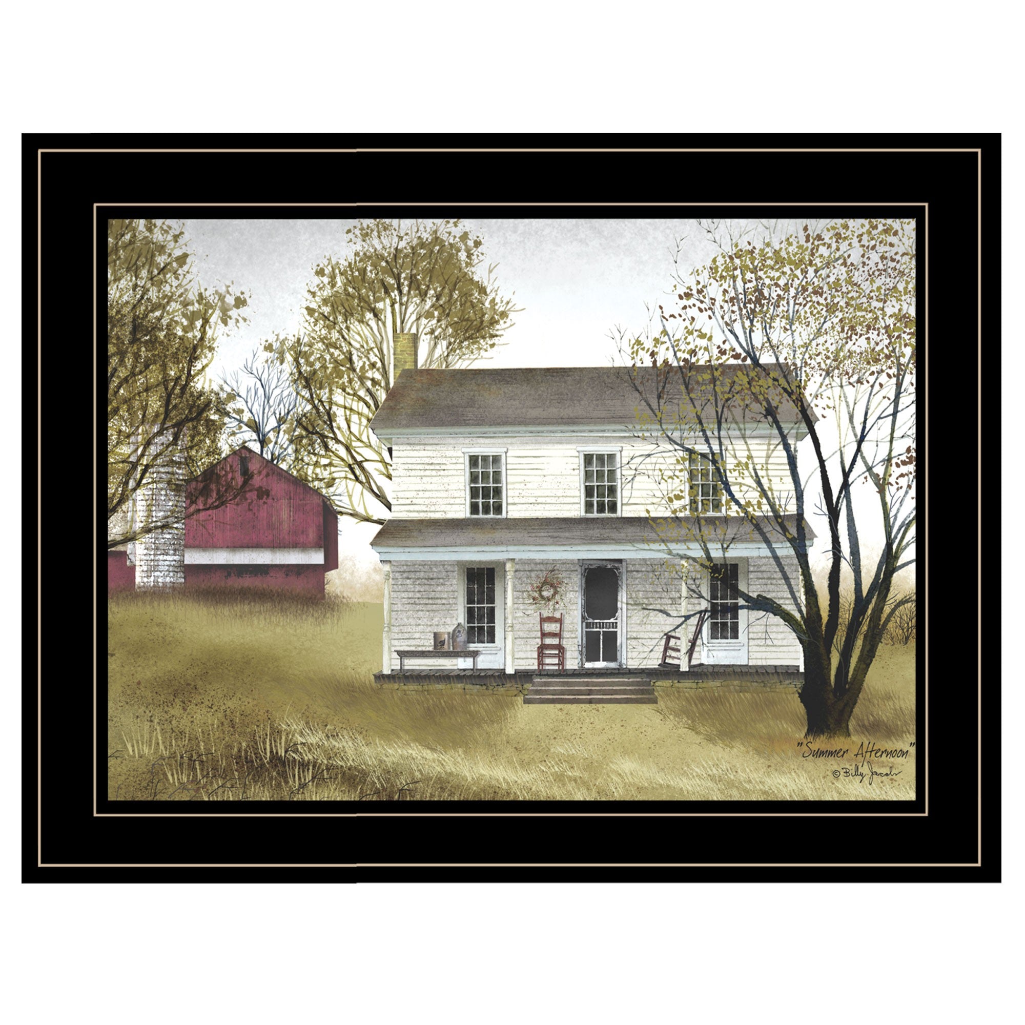 Summer Afternoon 1 Black Framed Print Wall Art