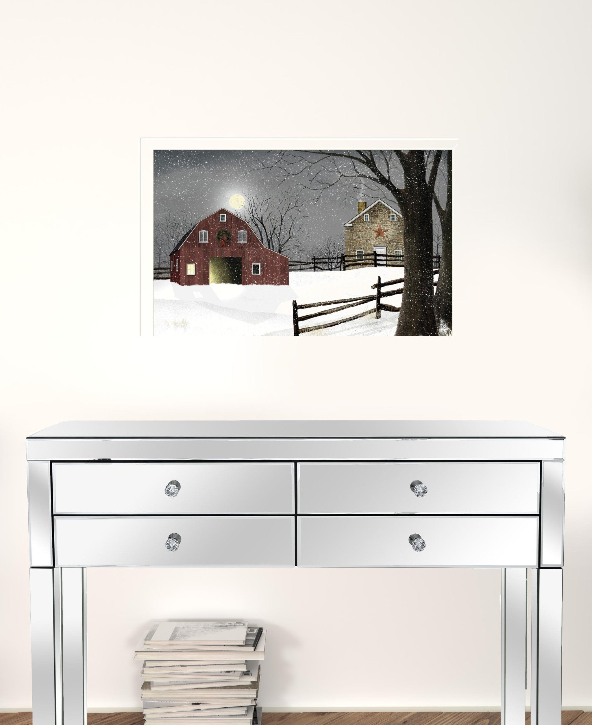 Light In The Stable 3 White Framed Print Wall Art