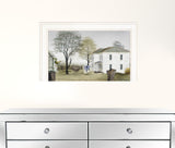 Spring Cleaning 1 White Framed Print Wall Art