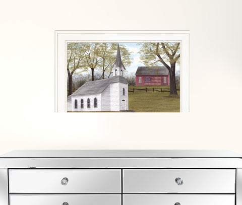 Faith And Freedom 2 White Framed Print Wall Art