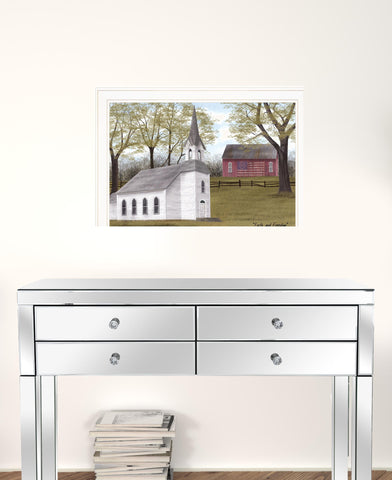 Faith And Freedom 4 White Framed Print Wall Art