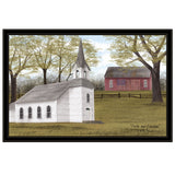 Faith And Freedom 7 Black Framed Print Wall Art