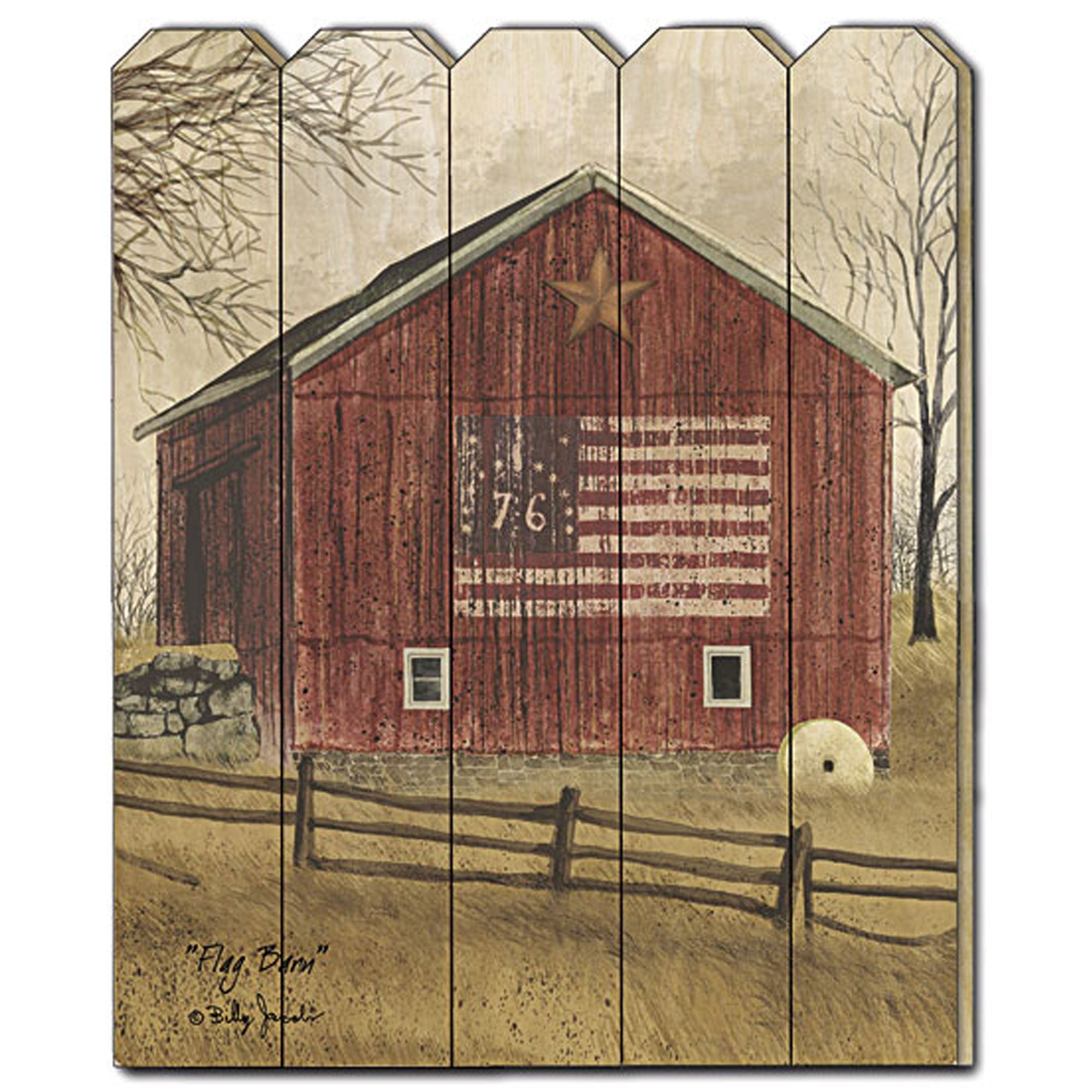 Flag Barn 1 Unframed Print Wall Art