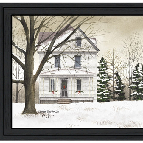 Christmas Trees For Sale 5 Black Framed Print Wall Art