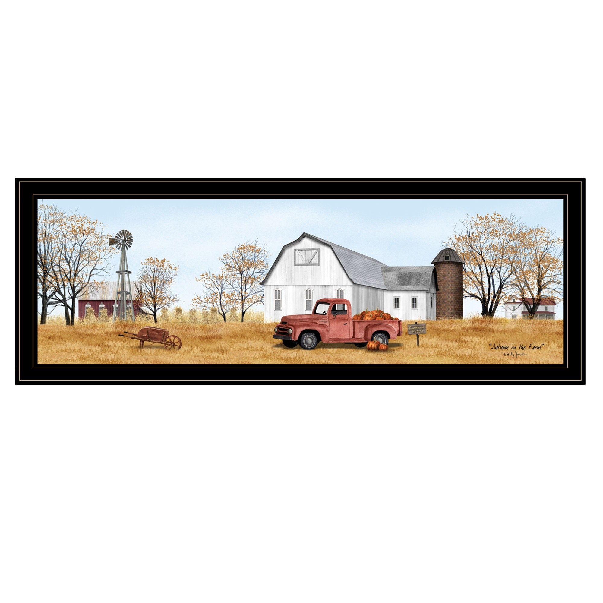 Autumn On Farm 4 Black Framed Print Wall Art