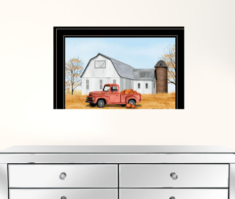 Pumpkin Harvest 2 Black Framed Print Wall Art