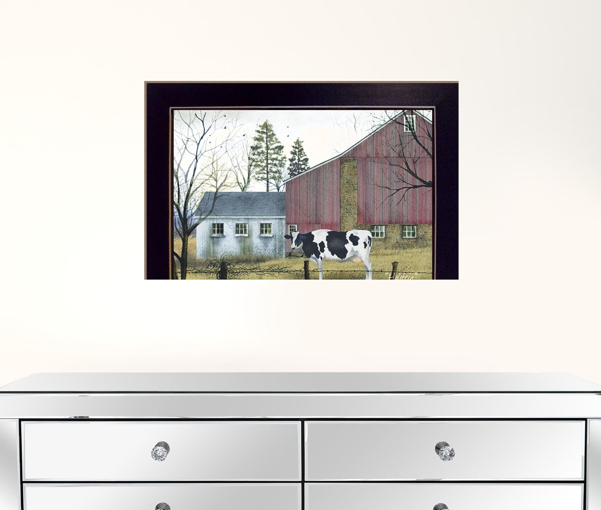 Holstein Black Framed Print Wall Art